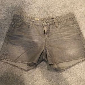 AG grey jean shorts